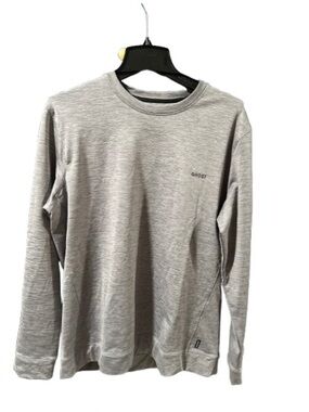 GHOST Men's Long  Sleeve Crewneck sweatshirt Light Gray